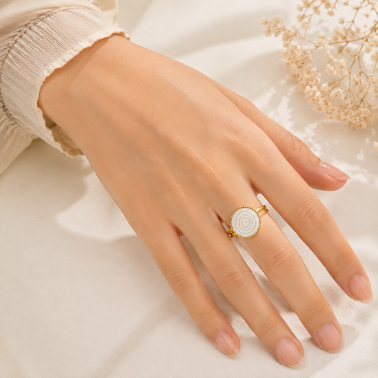 Ivory Spiral Statement Ring