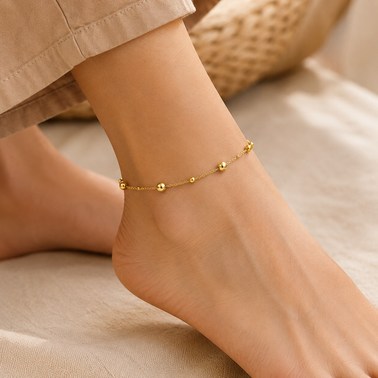 Golden Bead Anklet