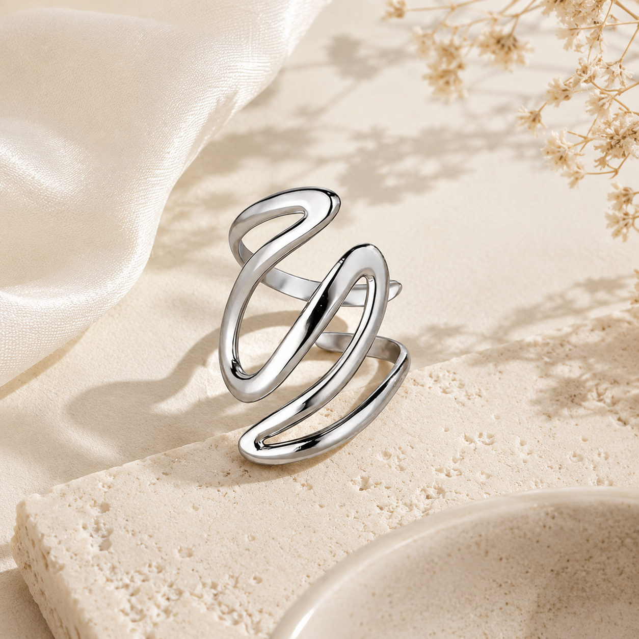 Silver Infinity Flow Ring
