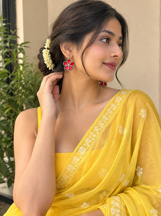 Small Flower Shaped Afghani Earrings