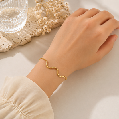 Golden Wave Bracelet