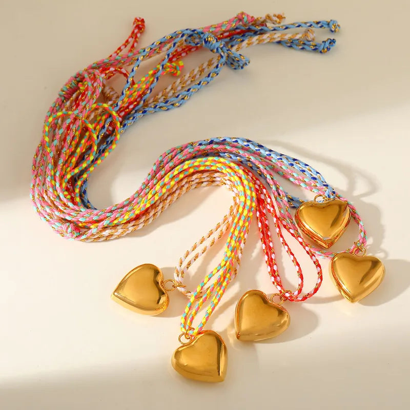 Stainless Steel 18K Gold Heart Pendant