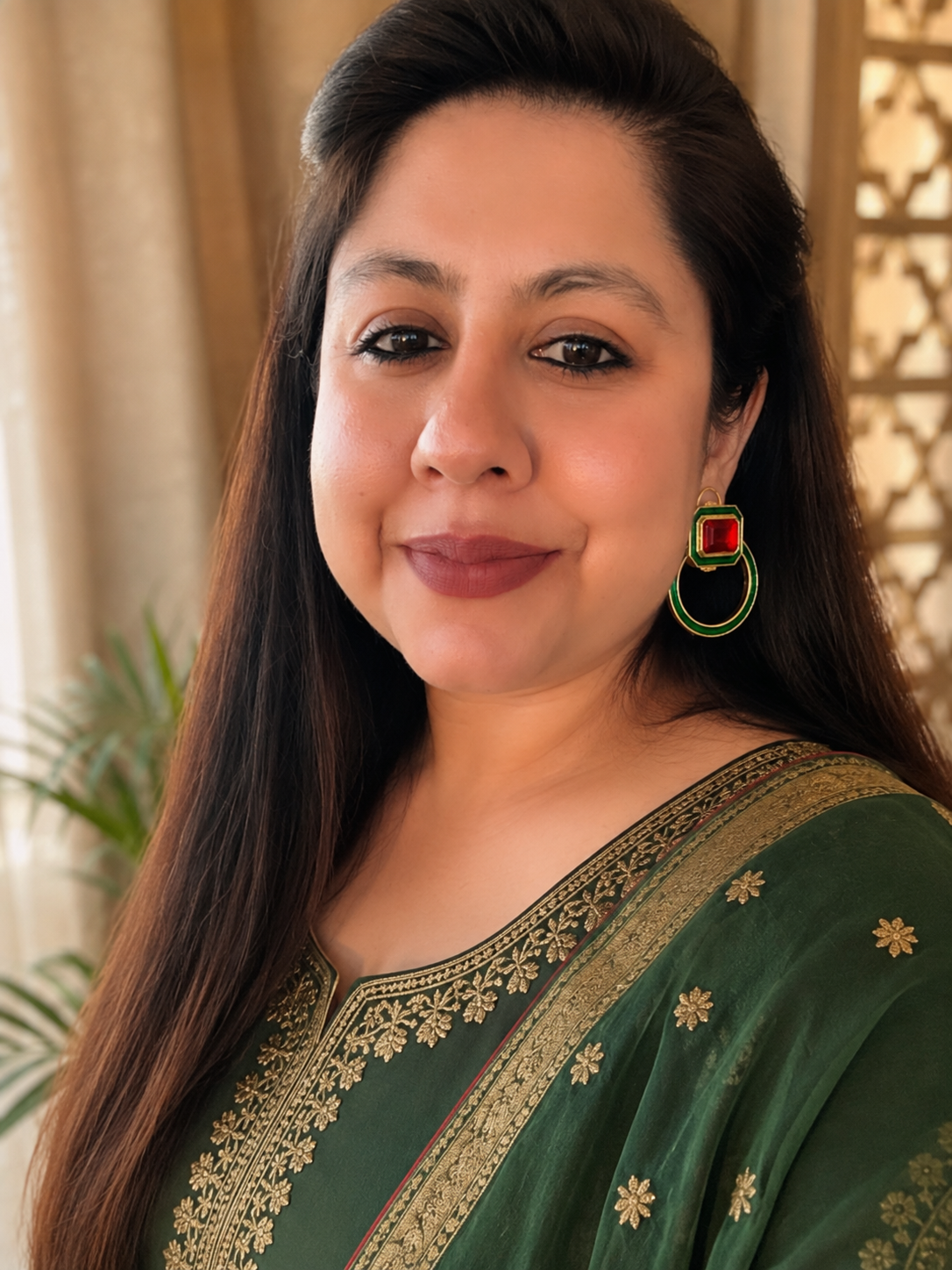 Big Stone Ring Earrings