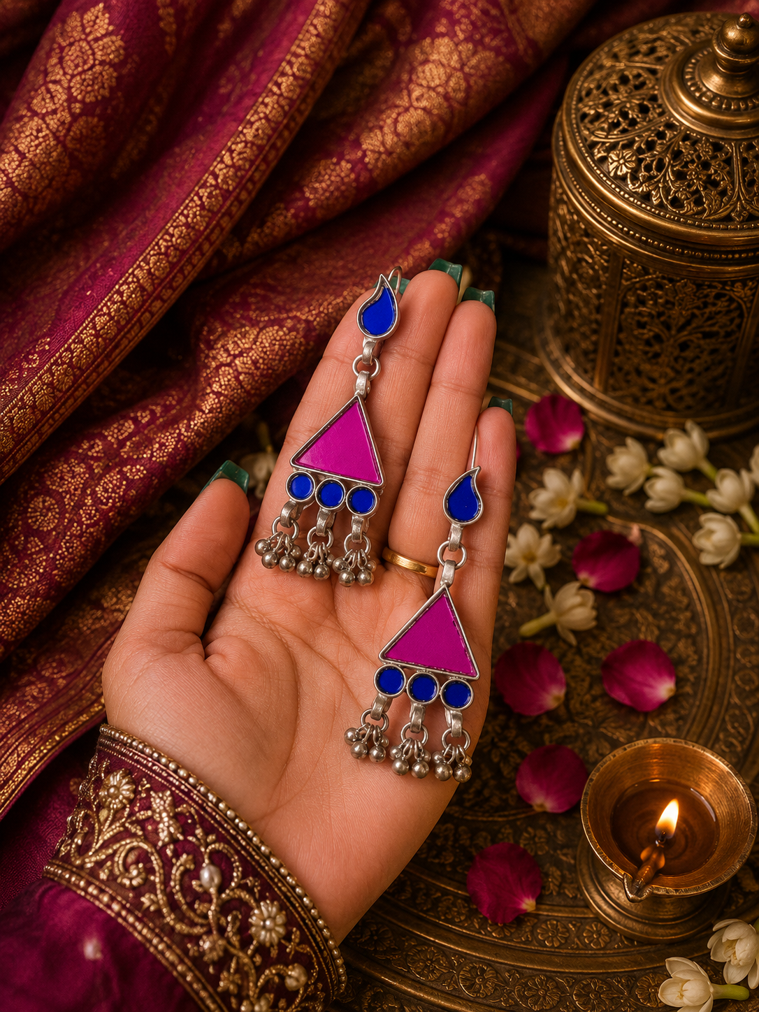 Akasa Afghani Glass Earrings