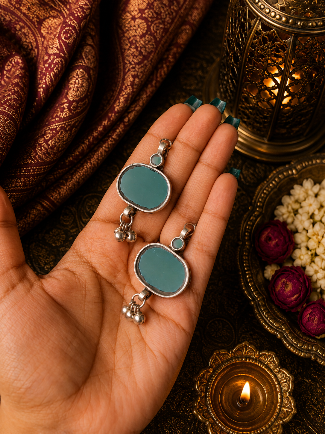 Zoya Afghani Glass Earrings