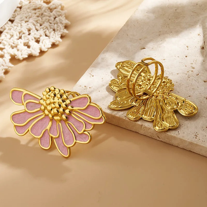 Pink Daisy Statement Ring