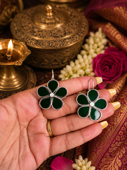 Small Flower Shaped Afghani Earrings