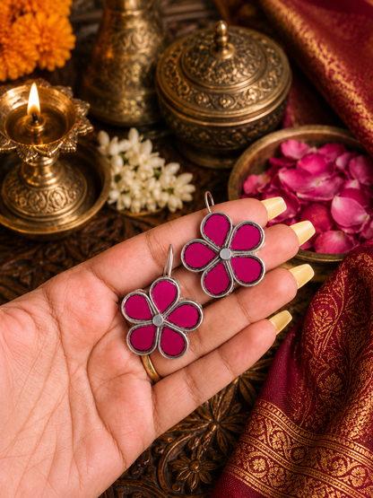 Small Flower Shaped Afghani Earrings