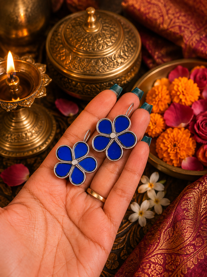 Small Flower Shaped Afghani Earrings