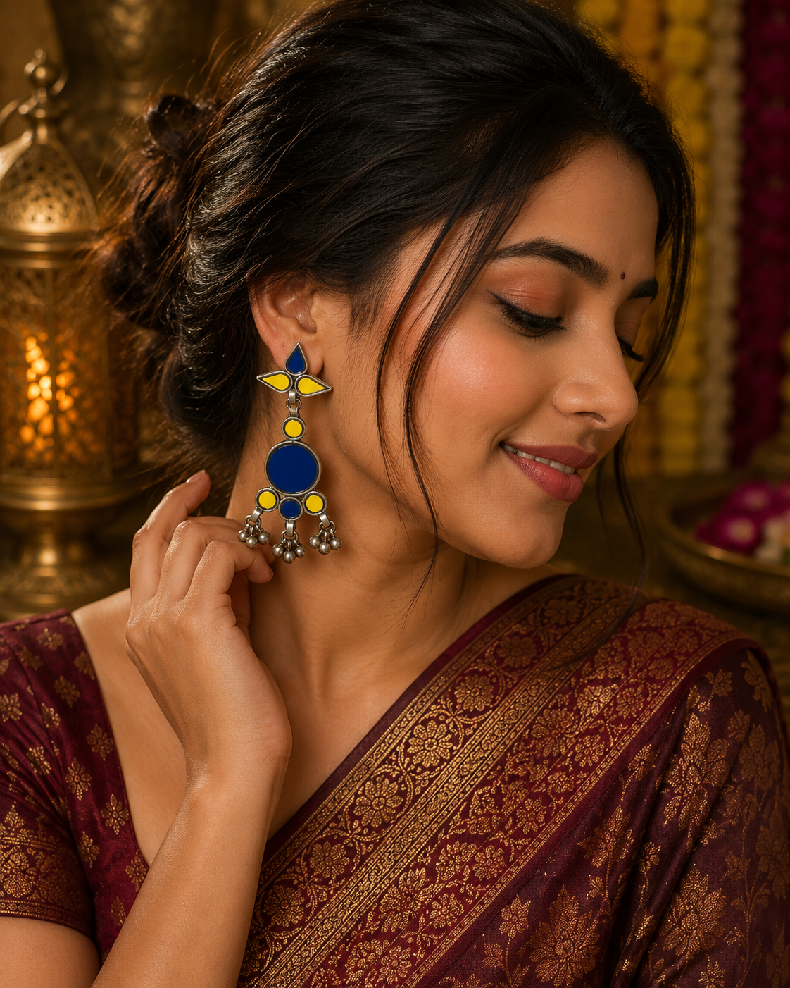 Naaz Afghani Glass Earrings