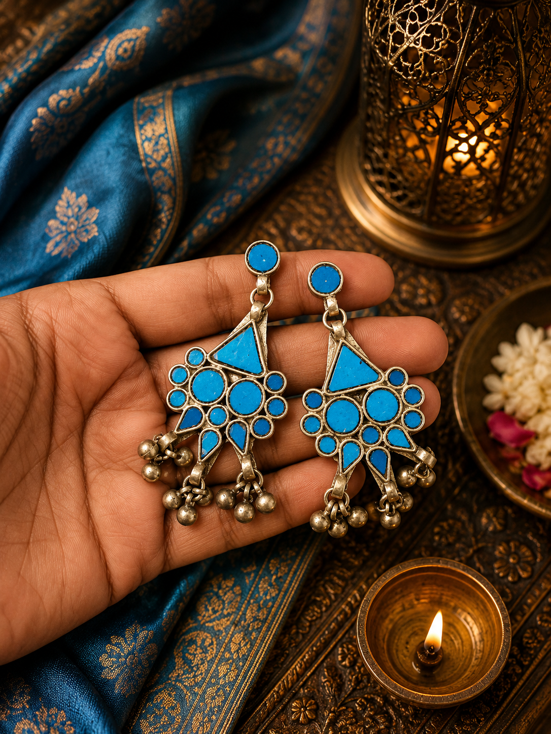 Aarya Afghani Glass Earrings