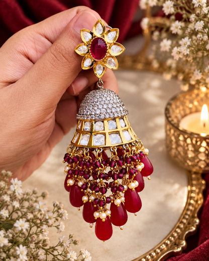 Designer Jumbo Jhumka Earrings