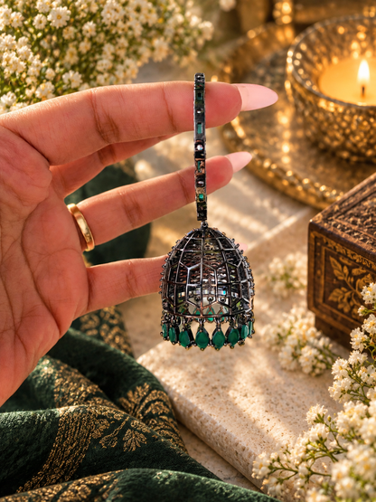 Emerald Green Big Baali Jhumka