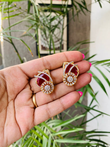 Golden Unique Shape Stud