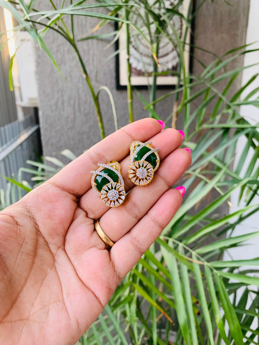 Golden Unique Shape Stud