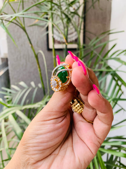 Golden Unique Shape Stud