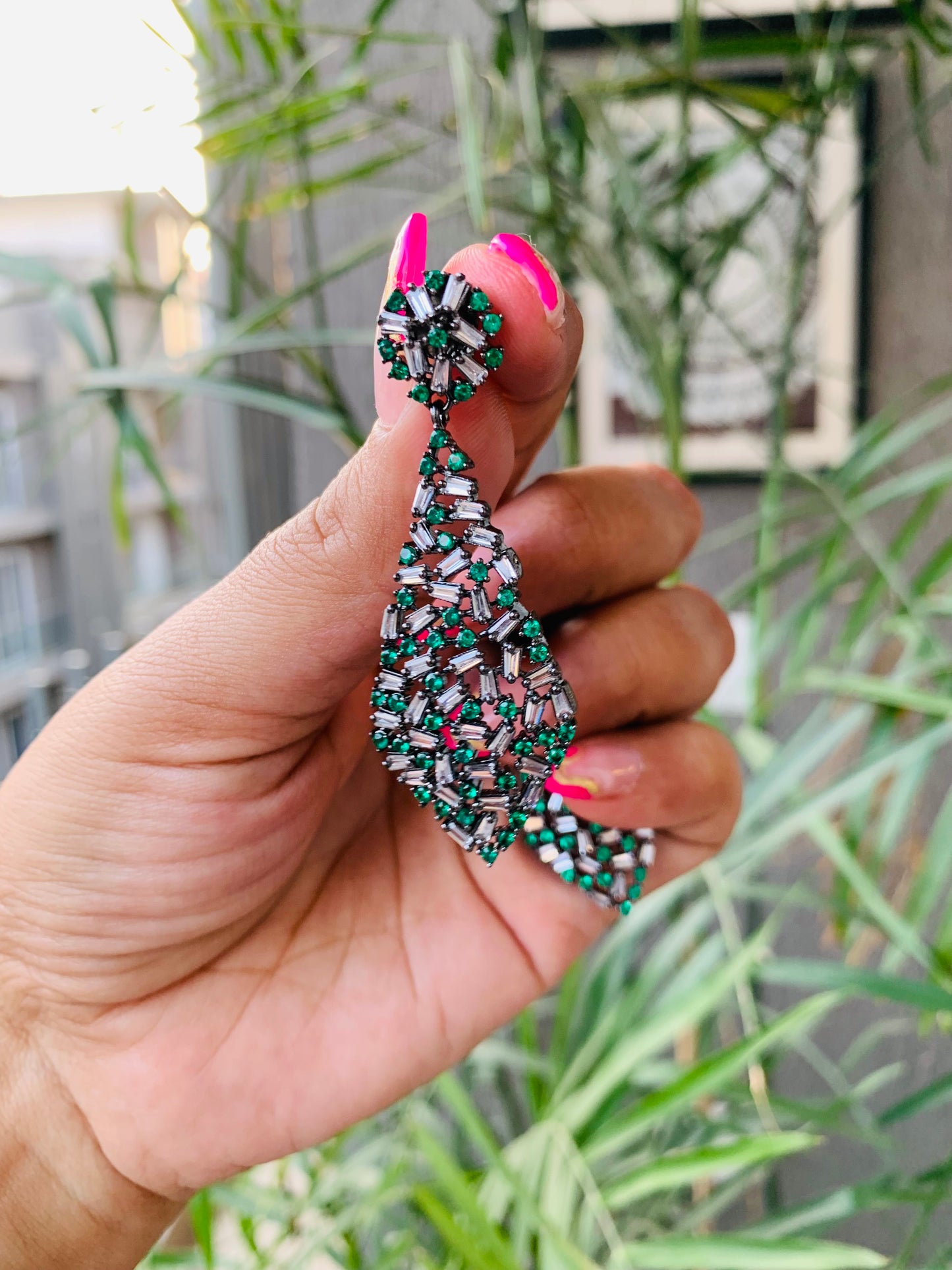 Baguette Stones Dangler