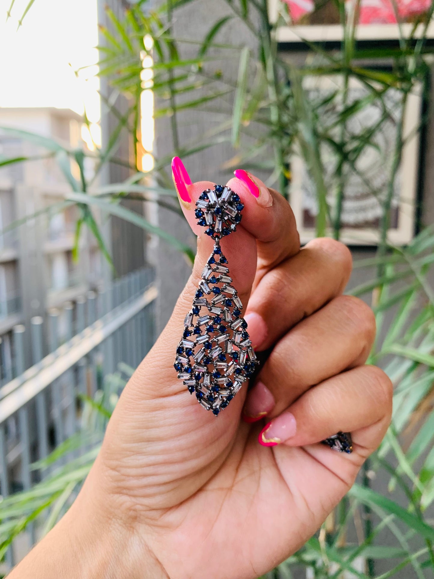 Baguette Stones Dangler
