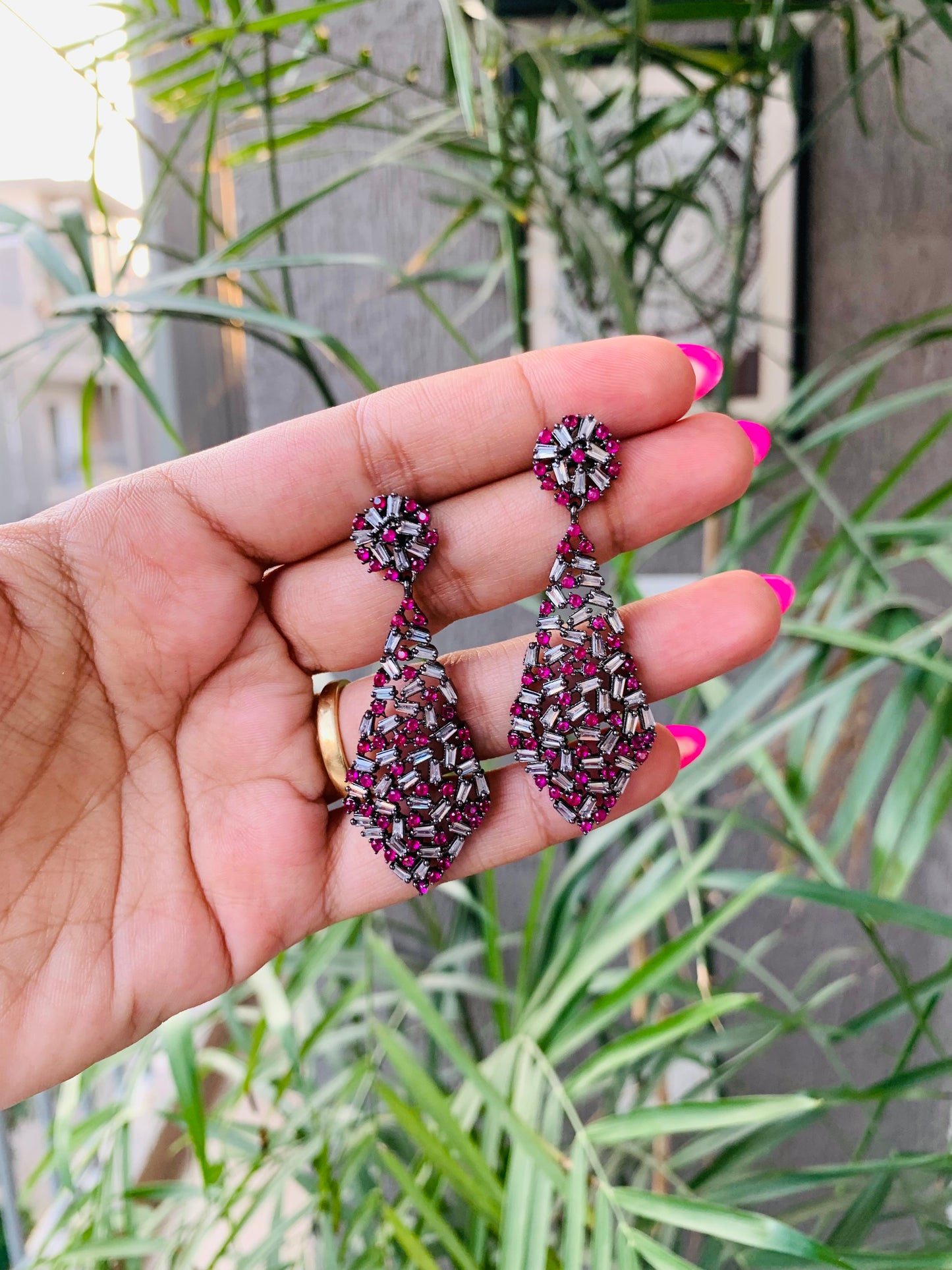 Baguette Stones Dangler