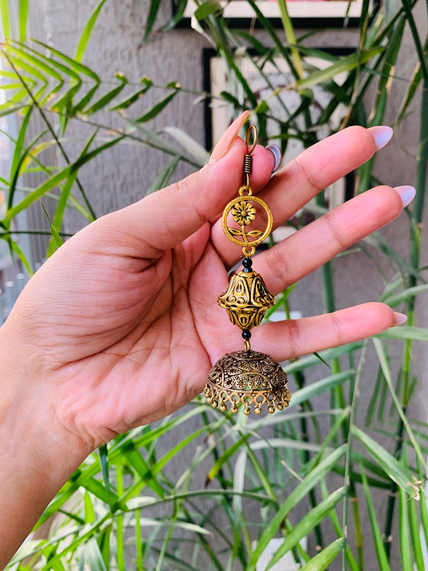 Flower Long Jhumka