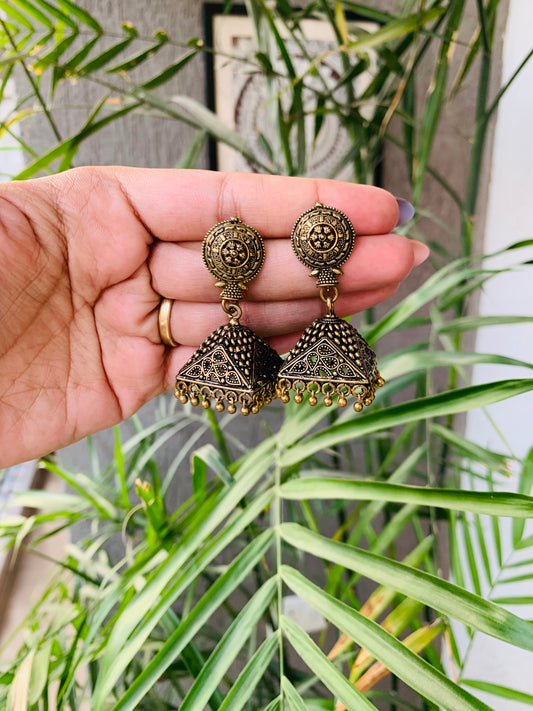 Golden Stud Square Jhumka