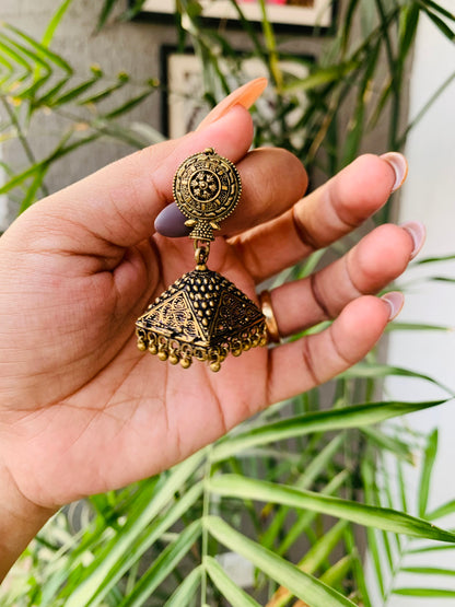 Golden Stud Square Jhumka