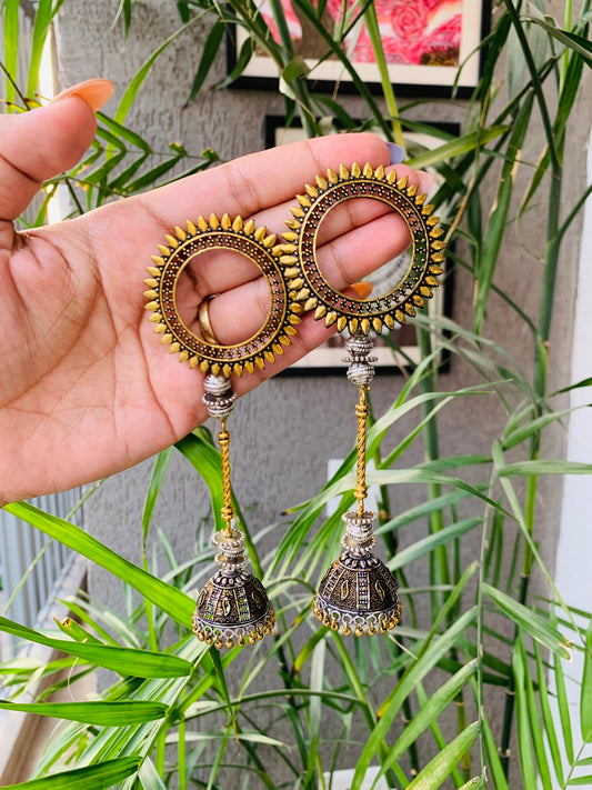 Big Sun Stud Long Jhumka