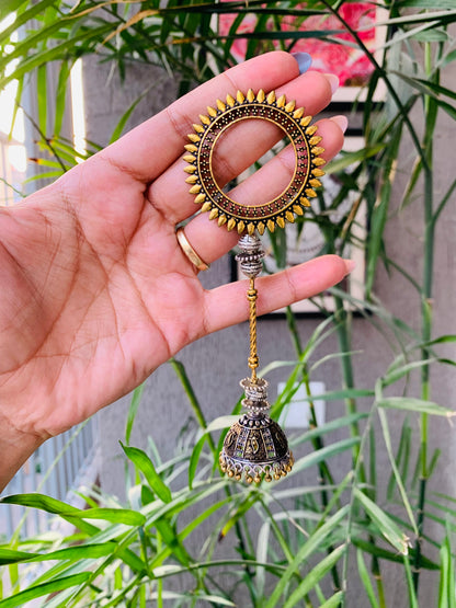 Big Sun Stud Long Jhumka
