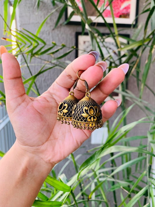 Golden Flower Kaanti Jhumka