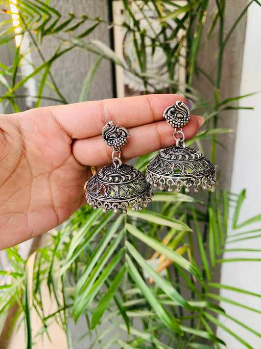 Peacock Medium Sized Jhumka