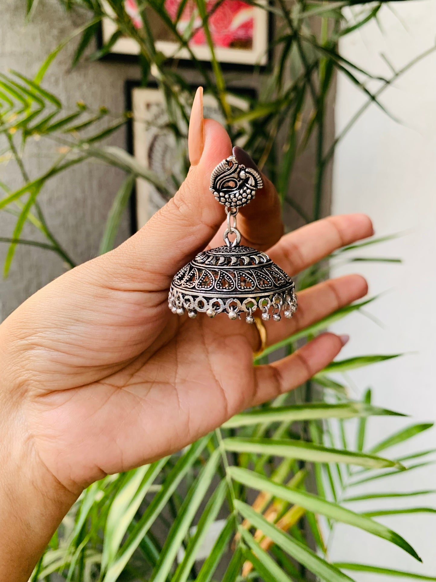 Peacock Medium Sized Jhumka
