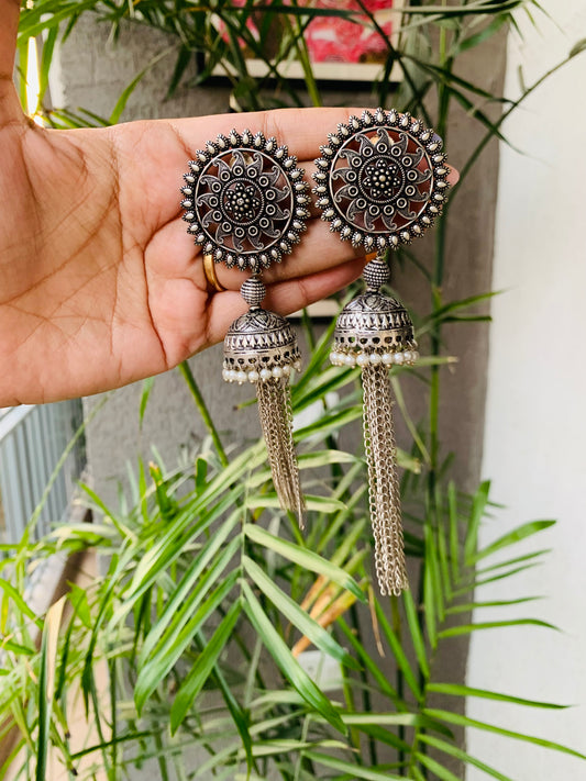 Long Uniqe Shaped Stud Jhumka
