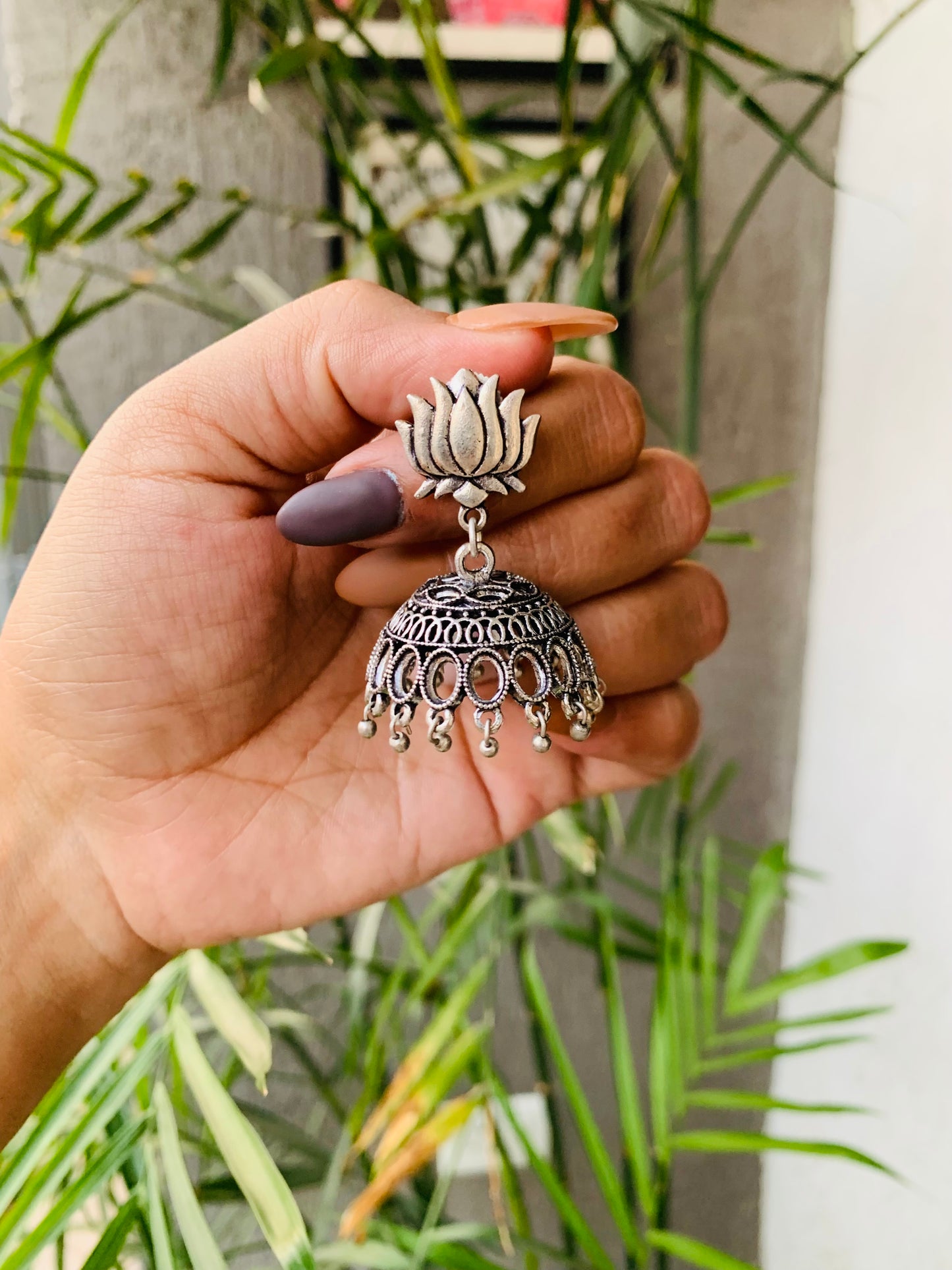 Lotus Stud Jhumka