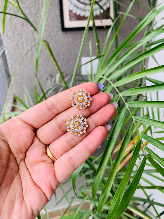 AD Golden Flower Studs