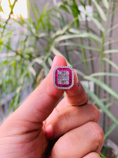 925 Sterling Silver Ruby Studs