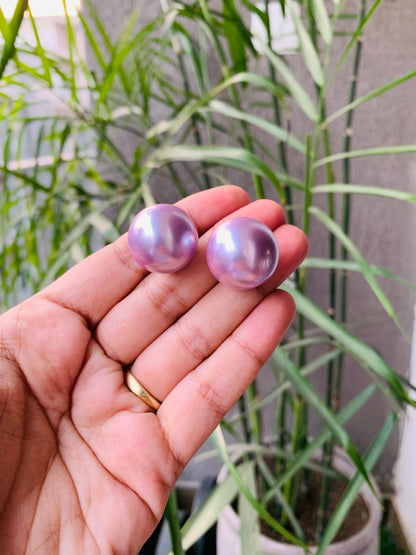 Full Round Pearl Studs