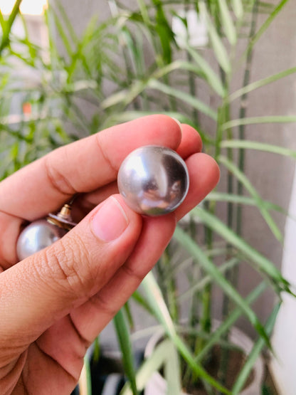 Full Round Pearl Studs