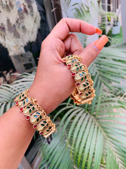 Meenakari Leaf Bangle