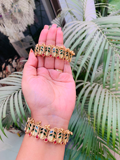 Meenakari Leaf Bangle