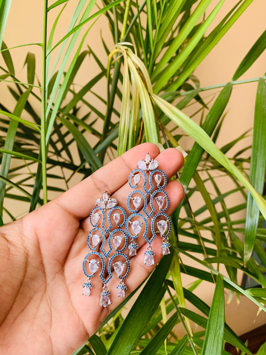 Designer Micro AD Long Earrings