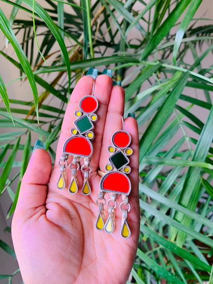 Nazia Afghani Glass Earrings