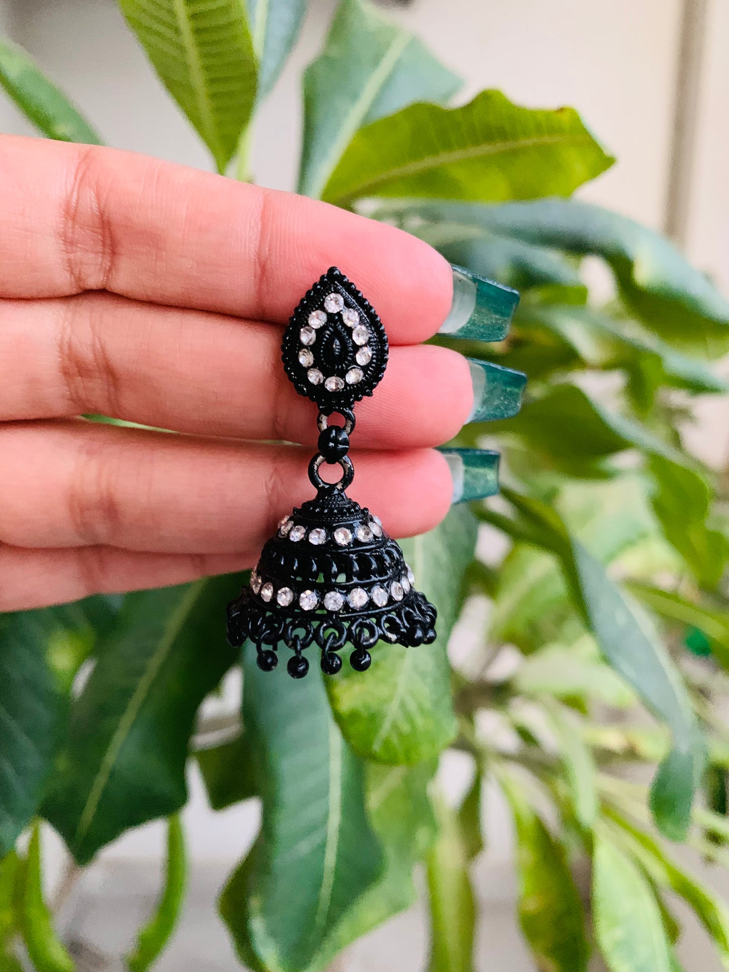 Black Stud Jhumki