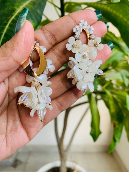 Pearl Flower Earrings
