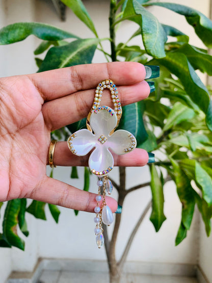 Flower Shaped Long Earrings