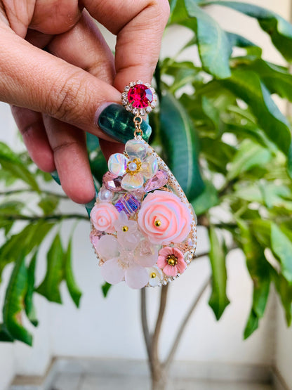 Tear Drop Flower Earrings
