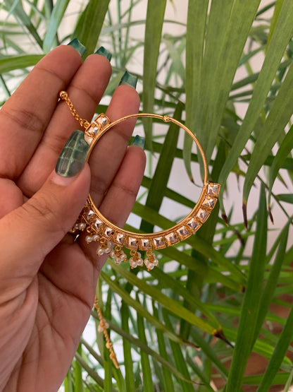 Elegant Kundan Nosering (Nath)