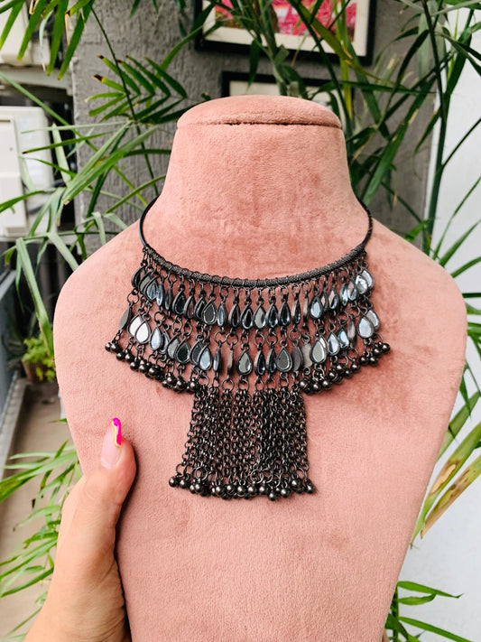Mirror Hasli with Earrings