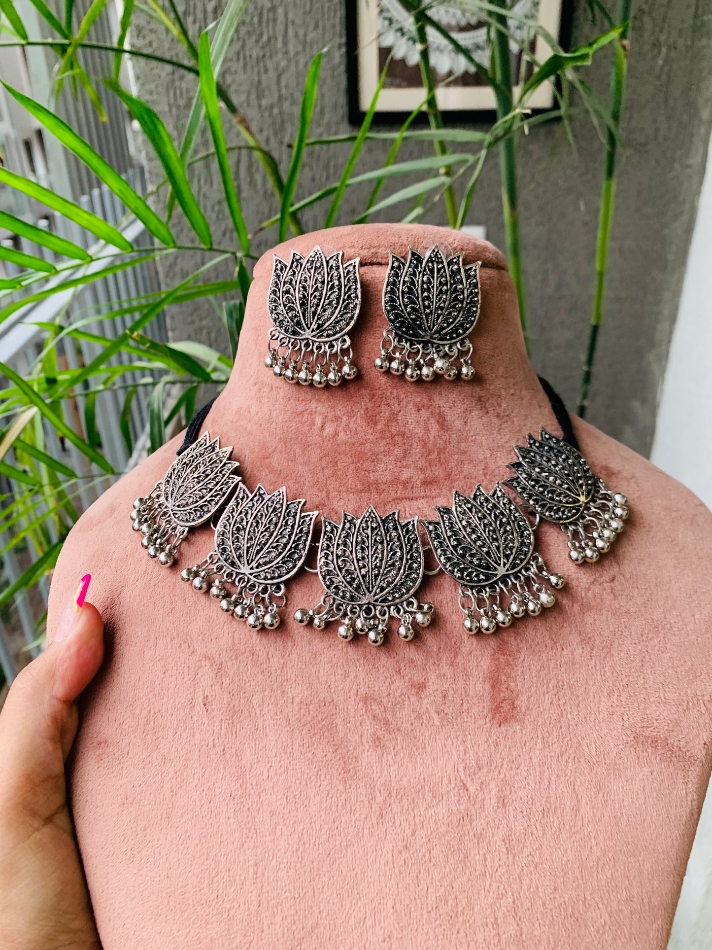 Lotus Choker with Studs