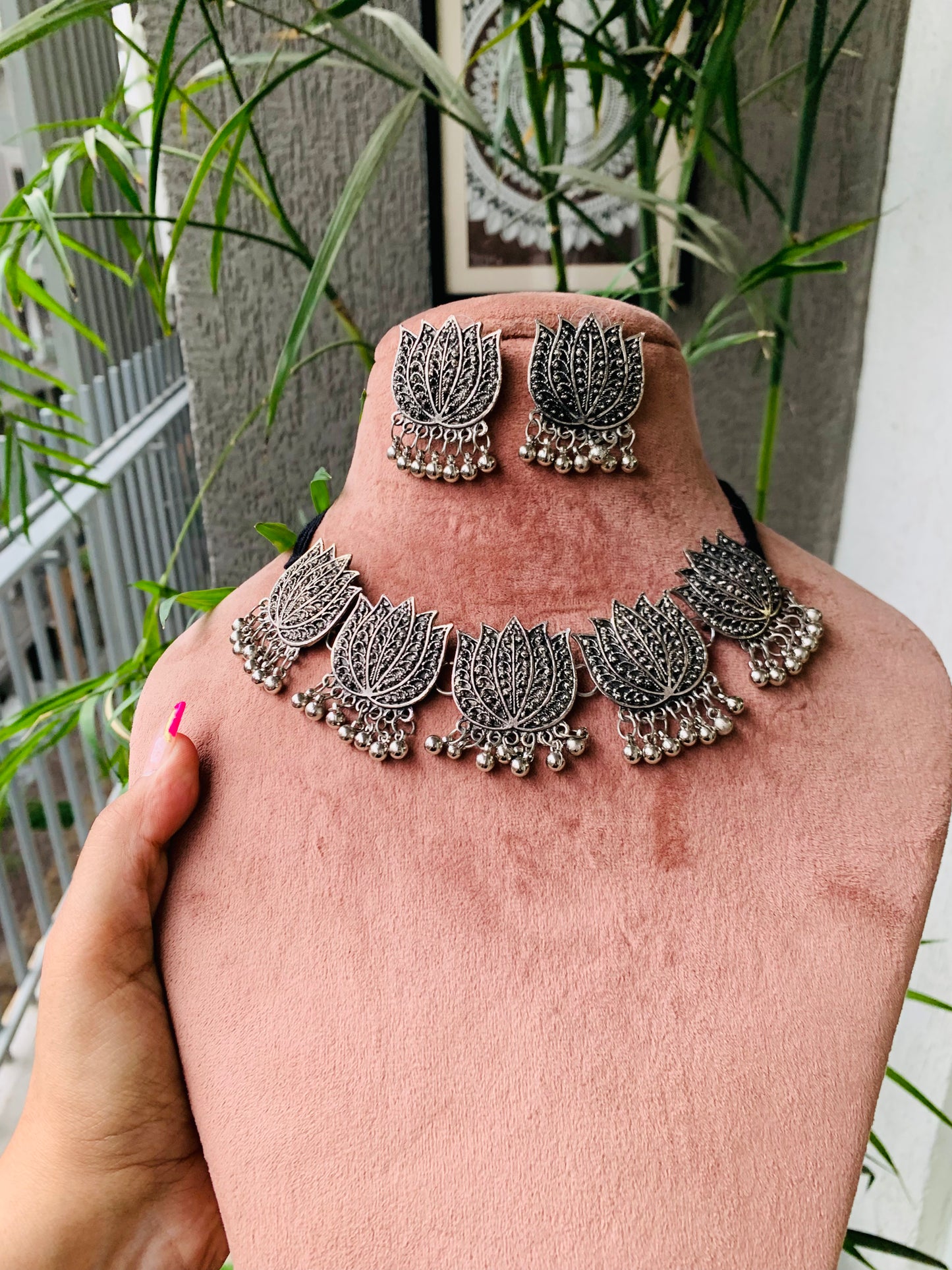 Lotus Choker with Studs