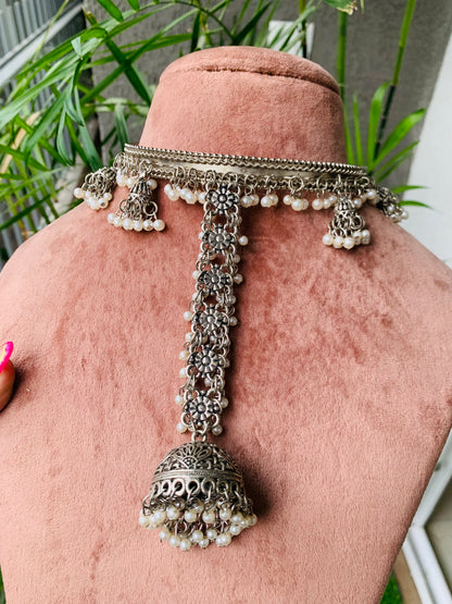 Jhumka Pearls Choker Set